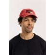 Motone SMOKER 6-Panel Vintage Cap - Curved Peak - RED Washed Cotton