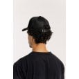 Motone SNAKE Trucker Cap - Curved Peak - Black Suede - Gold Logo