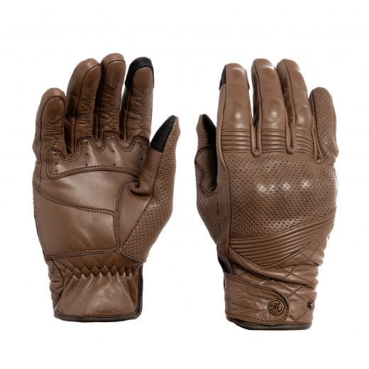 Motone SPECTRE - Motorcycle Riding Gloves - Aniline Leather - Chocolate Brown