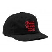 Speed & Service 6-Panel Vintage Cap - Curved Peak - Black