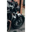 Motone Speed Twin 1200/400 USD Fork - Shorty Front Fender - Brushed Silver Aluminium