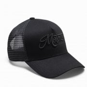 STEALTH Trucker Cap -  Curved Peak - Black on Black 