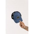 Motone SUEDEHEAD Trucker Cap - Curved Peak - Blue Suede