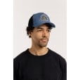 Motone SUEDEHEAD Trucker Cap - Curved Peak - Blue Suede