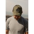 Motone SUEDEHEAD Trucker Cap - Curved Peak - Olive Green