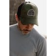 Motone SUEDEHEAD Trucker Cap - Curved Peak - Olive Green