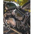 Motone The Beltane - Bobber/Speedmaster Battery Strap - Black Leather & Brass