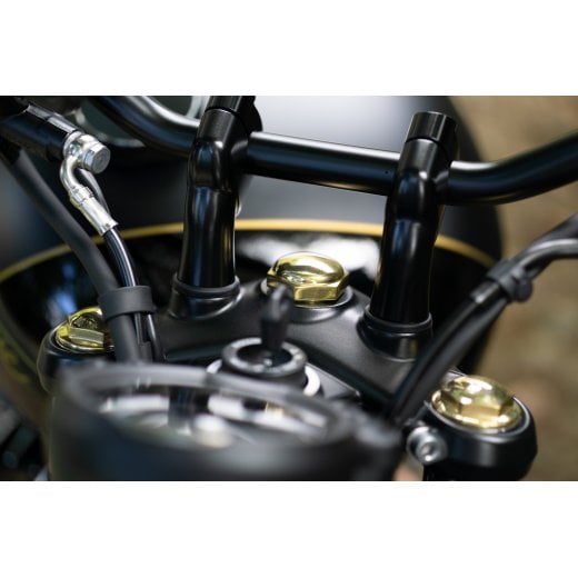 Motone "THE BOSS" Top Yoke / Steering Stem BRASS Nut - LC