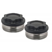The Capos - Fork Top Caps Pair - Bobber Black / Speedmaster 47mm Fork - BLACK
