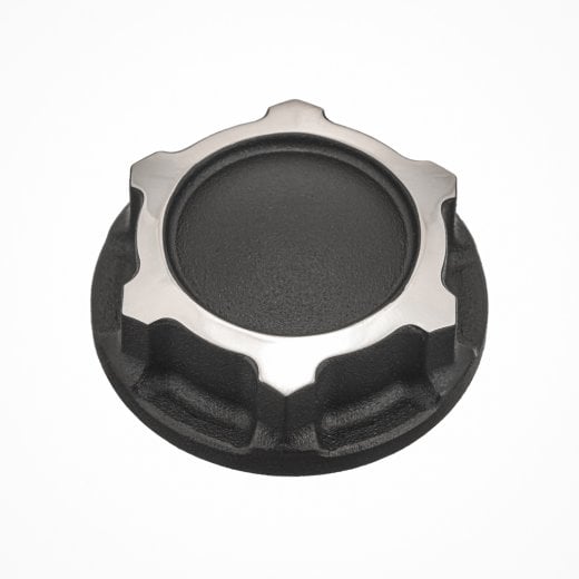 Motone "The Godfather" Top Yoke / Steering Stem TITANIUM Nut - AC - Contrast Polish/Black
