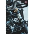 Motone The Guvnors - Fork Top Caps Pair - Late Street Twin & Street Scramber, All T120 -Brass