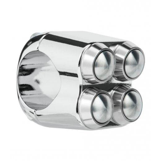 Motone The Quad Micro Switch Button Housing - 22mm 7/8" Handlebar - Chrome