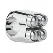 The Quad Micro Switch Button Housing - 22mm 7/8" Handlebar - Chrome