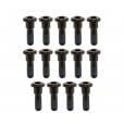 Motone TITAN BOLTS Titanium Brake Rotor Bolts - x14 pcs - BLACK Finish LC - Full Set (Dual Front Disc+Rear Disc)
