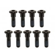 TITAN BOLTS Titanium Brake Rotor Bolts - x9 pcs - BLACK Finish LC - Full Set (Single Front Disc+Rear Disc)
