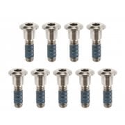 TITAN BOLTS Titanium Brake Rotor Bolts - x9 pcs - Natural Finish LC - Full Set (Single Front Disc+Rear Disc)