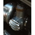 Motone TPS Carb/Throttle Body Cover - Pair - Ribbed/Finned - Polished