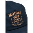 Motone Twin-Flag 6-Panel Vintage Cap - Curved Peak - Blue & Gold