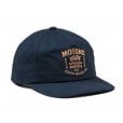 Motone Twin-Flag 6-Panel Vintage Cap - Curved Peak - Blue & Gold