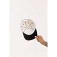 Motone WIDESLIDE Cap - Flat Peak - Ecru and Black