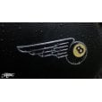 Motone Winged 8-Ball Fuel Tank/Side Panel Emblems - Billet