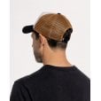 Motone WORDSALAD Trucker Cap - Curved Peak - Copper Suede + Black & White