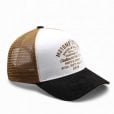 Motone WORDSALAD Trucker Cap - Curved Peak - Copper Suede + Black & White