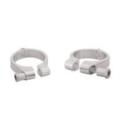Wrap-Around Fork M10 (10mm) Indicator Turn Signal Bracket Clamps - Pair - 39mm - Brushed