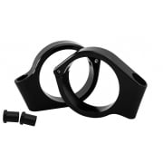 Wrap-Around Fork M10 (10mm) Indicator Turn Signal Bracket Clamps - Pair - 41mm - Black