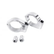Wrap-Around Fork M10 (10mm) Indicator Turn Signal Bracket Clamps - Pair - 41mm - Polished