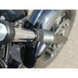 Motone Wrap-Around Fork M10 (10mm) Indicator Turn Signal Bracket Clamps - Pair - 47mm - Black (Bobber)