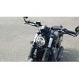 Motone Wrap-Around Fork M10 (10mm) Indicator Turn Signal Bracket Clamps - Pair - 47mm - Black (Bobber)