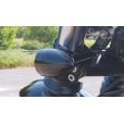 Motone Wrap-Around Fork M8 (8mm) Indicator Turn Signal Bracket Clamps - Pair - 47mm - Black (Bobber)