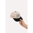 Motone YARDMASTER Bobber Patch Cap - Flat Peak - Ecru and Black - Bike Patch