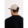 Motone YARDMASTER Bobber Patch Cap - Flat Peak - Ecru and Black - Bike Patch